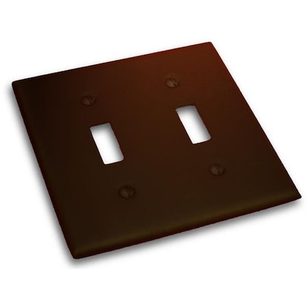 Double Toggle Switch Plate; Venetian Bronze